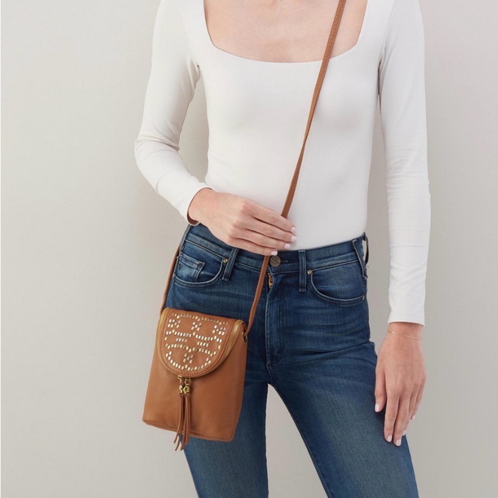 HOBO Fern Crossbody Bag Open Brown NWT Leather - Picture 3 of 9